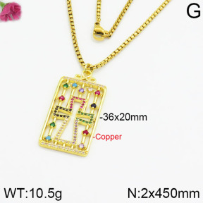 Fashion Copper Necklace  F2N400281ahlv-J40