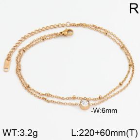 Stainless Steel Anklets  2A9000230bhva-201