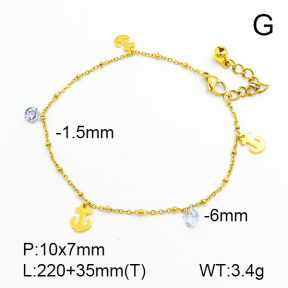 Stainless Steel Anklets  7A9000033bbov-314