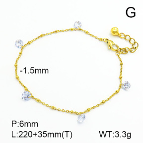 Stainless Steel Anklets  7A9000037vbpb-314