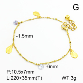 Stainless Steel Anklets  7A9000038bbov-314