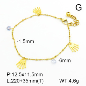 Stainless Steel Anklets  7A9000040bbov-314