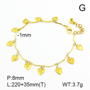 Stainless Steel Anklets  7A9000055vbnl-314