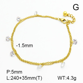 Stainless Steel Anklets  7A9000064bvpl-314