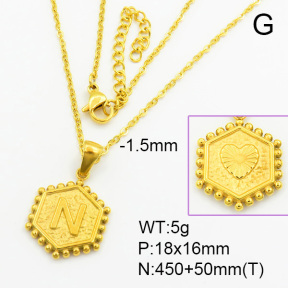 Stainless Steel Necklace  7N2000214vbpb-259