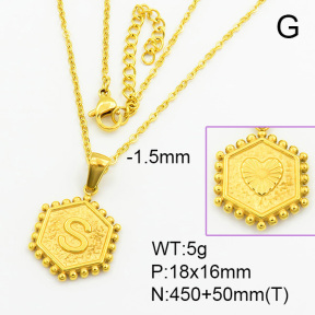 Stainless Steel Necklace  7N2000219vbpb-259