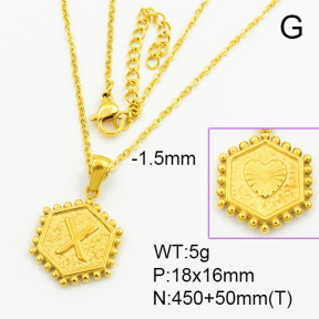 Stainless Steel Necklace  7N2000224vbpb-259