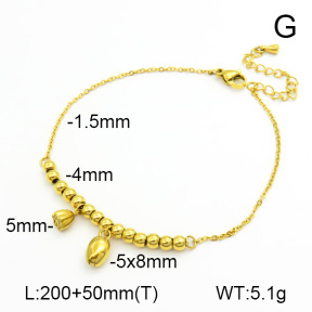 Stainless Steel Anklets  7A9000077vbpb-669