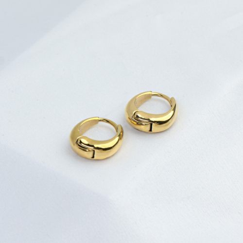 Handmade Polished  Ring  PVD Vacuum plating gold  WT:6.3g  E:18x15mm  316 Stainless Steel Earrings  GEE000165bhia-066