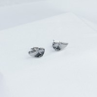 Czech Stones,Handmade Polished  Wing  True Color  WT:1.8g  E:14x8mm  316 Stainless Steel Earrings  GEE000189bbov-066