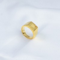 Czech Stones,Handmade Polished  Rectangle  PVD Vacuum plating gold  WT:6.8g  R:11mm  316 Stainless Steel Ring  GER000235vhha-066