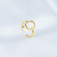 Handmade Polished  Square Ring  PVD Vacuum plating gold  WT:1g  R:13mm  304 Stainless Steel Ring  GER000240vbnb-066
