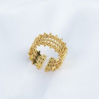 Enamel,Handmade Polished  Strip  PVD Vacuum plating gold  WT:2.8g  R:12mm  304 Stainless Steel Ring  GER000263bbov-066