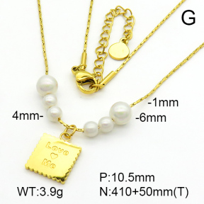 Stainless Steel Necklace  7N3000087vbpb-669