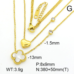 Stainless Steel Necklace  7N4000177bhbl-669