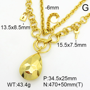 Stainless Steel Necklace  7N2000302vhnv-368