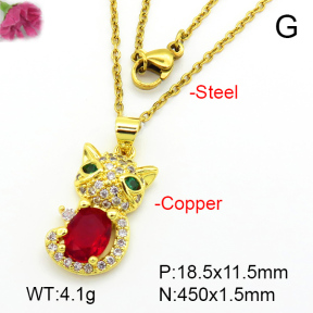 Fashion Copper Necklace  F7N401154aajl-L024