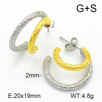 Stainless Steel Earrings  Handmade Polished  7E2000153bhia-066