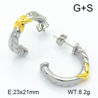 Stainless Steel Earrings  Handmade Polished  7E2000155bhia-066