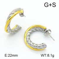 Stainless Steel Earrings  Handmade Polished  7E2000157bhia-066