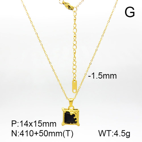 Cat Eye Stones,Handmade Polished  Rectangle  Stainless Steel Necklace  7N4000201bhia-066