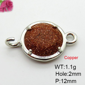 Goldstone  Fashion Copper Links Connectors  XFL02095baka-G030