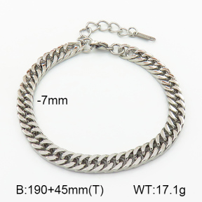 Cuban Link Chains,Four Sides Faceted,Handmade Polished  Stainless Steel Bracelet  7B2000089aajm-G029