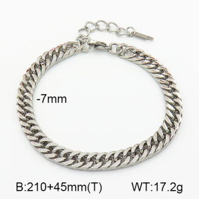 Cuban Link Chains,Four Sides Faceted,Handmade Polished  Stainless Steel Bracelet  7B2000090aajo-G029