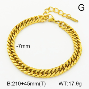 Cuban Link Chains,Four Sides Faceted,Handmade Polished  Stainless Steel Bracelet  7B2000091vbmb-G029