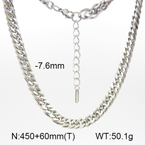 Cuban Link Chains,Four Sides Faceted,Handmade Polished  Stainless Steel Necklace  7N2000310vbnb-G029