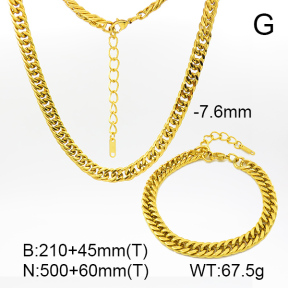 Cuban Link Chains,Two Sides Faceted,Handmade Polished  Stainless Steel Sets  7S0000443bhjl-G029