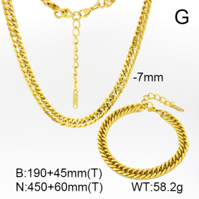 Cuban Link Chains,Four Sides Faceted,Handmade Polished  Stainless Steel Sets  7S0000448vhln-G029