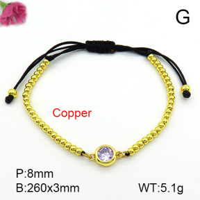Fashion Copper Bracelet  F7B800115aahl-L002