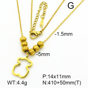 SS Bear Necklaces  TN7000015vhha-662