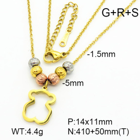 SS Bear Necklaces  TN7000016bhia-662