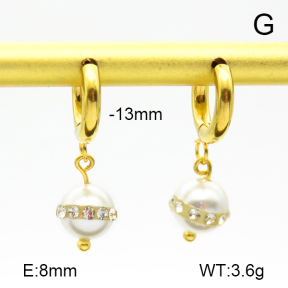 Shell Beads & Rhinestone  Stainless Steel Earrings  7E3000057bbov-908
