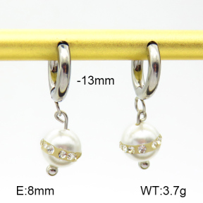 Shell Beads & Rhinestone  Stainless Steel Earrings  7E3000058vbnb-908