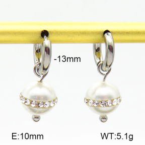 Shell Beads & Rhinestone  Stainless Steel Earrings  7E3000060bbov-908