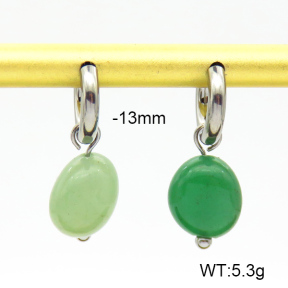 Green Aventurine  Stainless Steel Earrings  7E4000149bbov-908