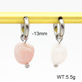 Rose Quartz  Stainless Steel Earrings  7E4000151bbov-908
