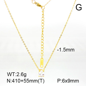 Zircon,Handmade Polished  Oval  Stainless Steel Necklace  7N4000221vbpb-066