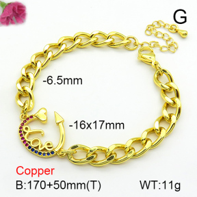 Fashion Copper Bracelet  F7B400940bbml-L002