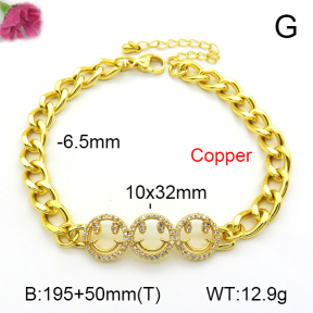Fashion Copper Bracelet  F7B401024bbov-L002
