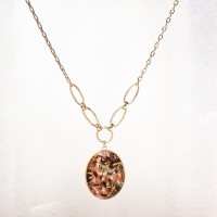 Plate & Copper & Iron  Fashion Necklace  Weight:50.8g  61x48mm W:5mm N:780+90mm(T)  GEN000301bhjl-Y08