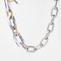 Acrylic & Alloy  Fashion Necklace  Weight:g  39x24mm 27x17mm N:450mm  GEN000330bhjl-Y08