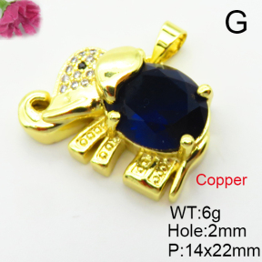 Fashion Copper Pendant  Cubic Zirconia  XFPC03581aajl-L024