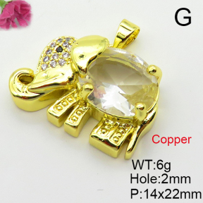 Fashion Copper Pendant  Cubic Zirconia  XFPC03582aajl-L024