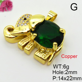 Fashion Copper Pendant  Cubic Zirconia  XFPC03583aajl-L024
