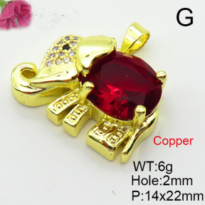 Fashion Copper Pendant  Cubic Zirconia  XFPC03584aajl-L024