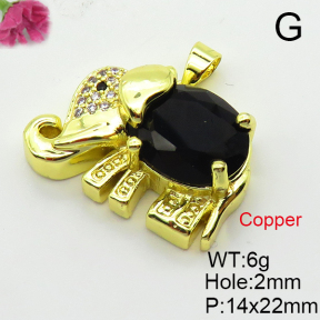 Fashion Copper Pendant  Cubic Zirconia  XFPC03585aajl-L024